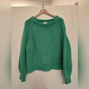 Krista Horton Pink Lily Sweater Green Size L